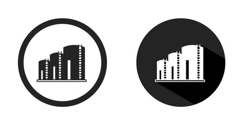 Factory logo. Factory icon vector design black color. Stock vector.