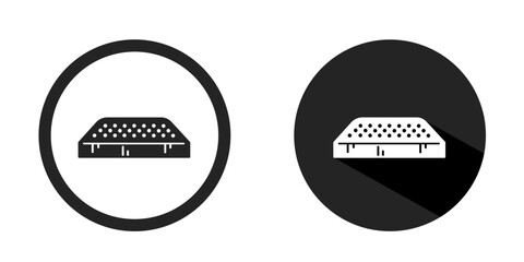 Bed logo. Bed icon vector design black color. Stock vector.