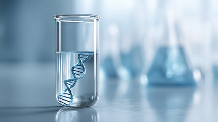 DNAらせんのゲノム解析イメージ｜医療テクノロジー素材