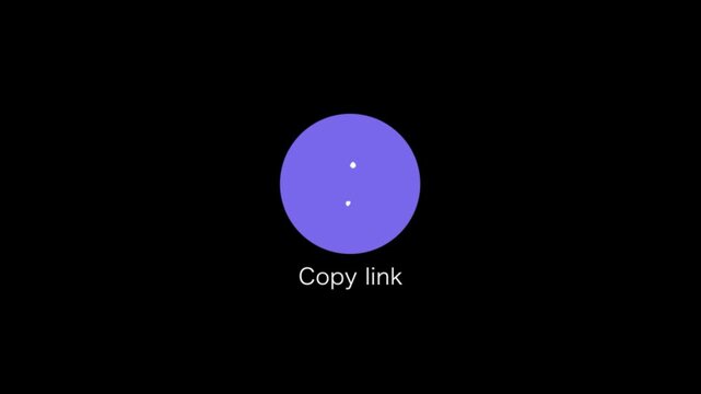 Copy link button with chain icon in purple circle isolated on transparent background for social media interface app