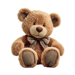 Obraz premium Cartoon style teddy bear plush transparent background 