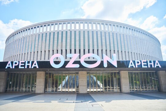Krasnodar, Russia. - September 21, 2025: Krasnodar Stadium. Ozon Arena. Logo