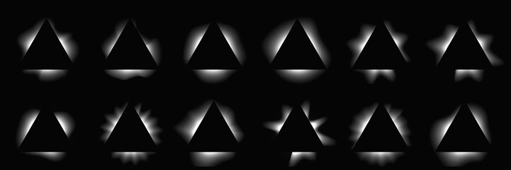 Set of triangle illuminate light frames