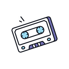 Naklejka premium Audio Cassette vector icon