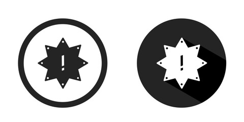 Caution sign logo. Caution sign icon vector design black color. Stock vector.