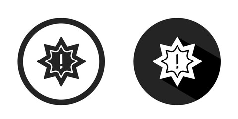 Caution sign logo. Caution sign icon vector design black color. Stock vector.