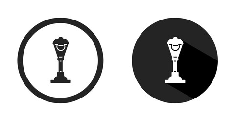 Street light logo. Street light icon vector design black color. Stock vector.