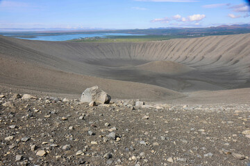 Hverfjall crater in Myvatn National Park in Iceland © PYTeyssier