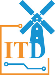 Vector IDT windmill tech logo
