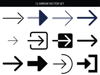 12 different arrow vector set for design and presentation use 2023 Vector, illustration