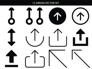 12 unique arrow vector set for design and illustration projects Vector, illustration