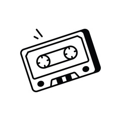 Naklejka premium Audio Cassette vector icon