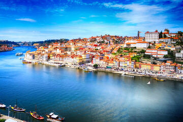 Obraz premium Porto, Portugal old town view with Douro river