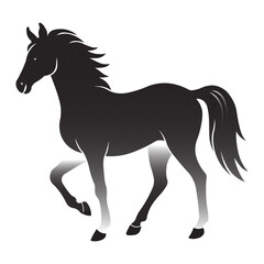 Fototapeta premium horse silhouette illustration