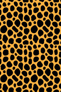 Seamless leopard print pattern, exotic cheetah animal skin background. Modern cheetah spots vector, wild animal fur texture for fashion textile, wallpaper design. 