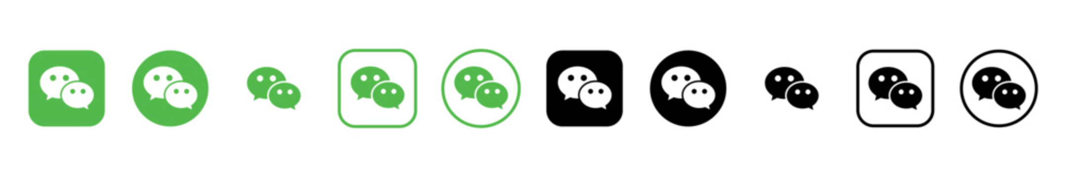 wechat logo icon. wechat social media