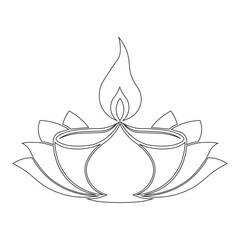 Diwali Diya, a traditional oil lamp which is an important symbol in the Diwali festival