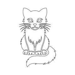 graphic illustration of a cute cat