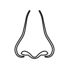 icon or vector illustration of a human nose