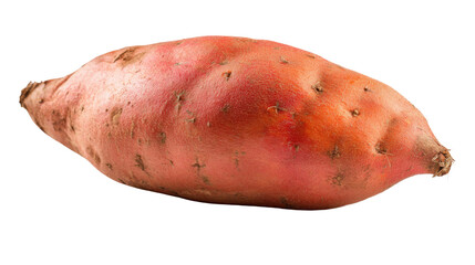 Fresh raw sweet potato isolated on transparent background organic healthy vegetable food ingredient nutrition concept
