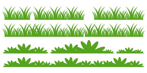 Fototapeta premium green grass illustration, sustainable grass nature, grass design in flat style 