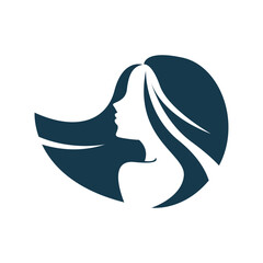 Beautiful woman hair icon