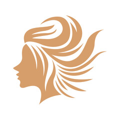 Beautiful woman hair icon