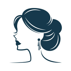 Beautiful woman hair icon