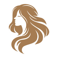 Beautiful woman hair icon