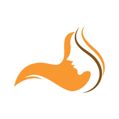 Beautiful woman hair icon