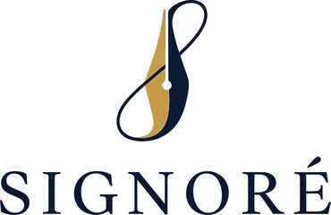A luxurious logo for Signore on a clean white background