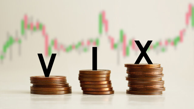 VIX Volatility Index concept, measuring market fear and uncertainty, stock market risk indicator, investor sentiment, financial volatility, trading strategy and economic instability analysis