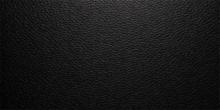 A dark black leather texture background features a macro close-up of a natural animal skin pattern with a rough textured surface material design