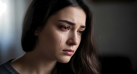Fototapeta premium Portrait of a young woman Are Sad 