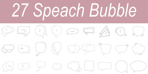 Speech Bubble set. Talk bubble. Cloud speech bubbles collection. Vector © paradise@11111111111