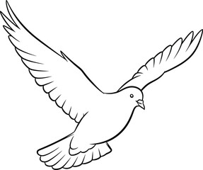 Obraz premium Flying dove icon