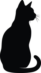 Black cat silhouette vector © artisyancanvas