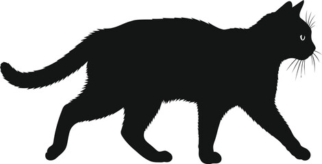 Black cat silhouette vector © artisyancanvas