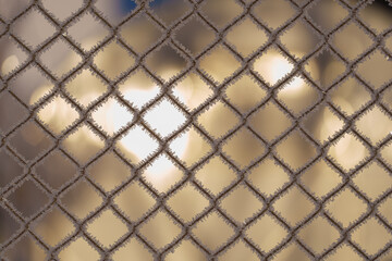 old rusty metal fence