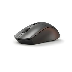 Wireless Computer Mouse in Modern Design with Soft Lighting on Matte Black Finish for Tech Advertising