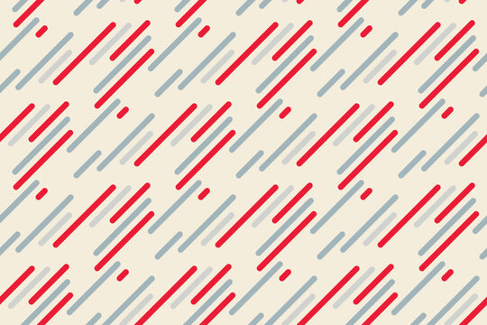 Dynamic abstract pattern featuring diagonal lines in red and gray against a beige backdrop.  Ideal for modern design projects, website backgrounds, or textile prints.