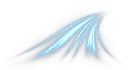 Air flow set of vector elements on a white background. Abstract light effect blowing from an air...