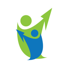 people logo vector icon template design