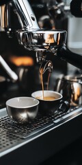 coffee in a cup cinematic modern close up shot of espresso machine making an espresso --ar 1:2 --raw --stylize 0 --v 7 Job ID: aa793c2d-bcb2-4456-af1b-ffb20d125434