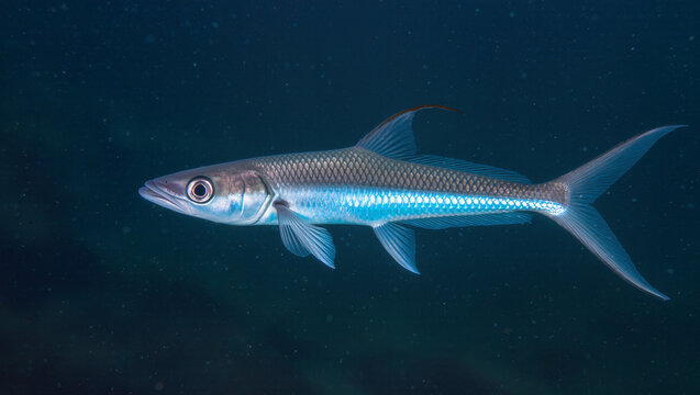 Hatchetfish with Metallic Reflective Body and Glowing Underside