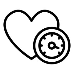 adrenaline outline icon. heart pulse rush. energy boost. extreme sport © andinur