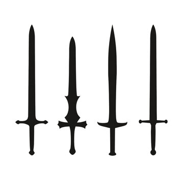 Medieval Sword Weapon Silhouettes