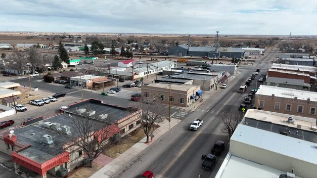 Ault Colorado downtown drone flight winter 2026