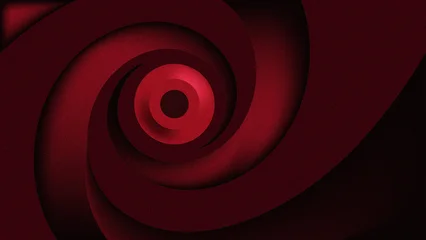 Fotobehang Fractal waves A dark red abstract wallpaper featuring a glowing spiral pattern with motion waves and purple energy swirls in a circular fractal design  © tsu