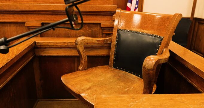 Witness Box - Chair in Courtroom